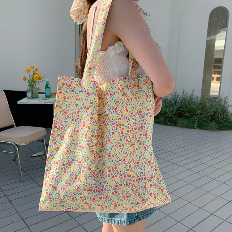 Spring and summer new style shoulder bag, niche design, floral bag, foreign style, all-matching, large-capacity tote bag, casual tote ba