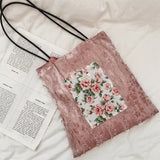 Load image into Gallery viewer, Pearlescent niche design canvas bag, large-capacity commuting bag, girl lace portable shoulder bag