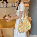Load image into Gallery viewer, Western-style fashionable diagonal straddle bag, large capacity single-shoulder shopping bag, fashionable canvas bag