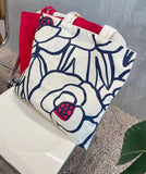 Load image into Gallery viewer, Korean style ins style flower illustration full-width single-shoulder canvas bag for female students