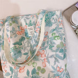 Load image into Gallery viewer, Spring and summer new floral cotton bag, single-shoulder women&#39;s cloth bag, artistic fresh and all-matching, large capacity