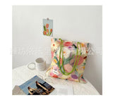 Load image into Gallery viewer, Bufan Liangpin/Korean small fresh romantic flower shoulder bag female artistic French small floral lazy style bag